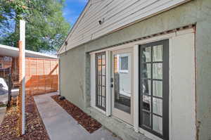 View of doorway to property