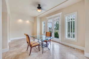 Dining room which opens to front patio.