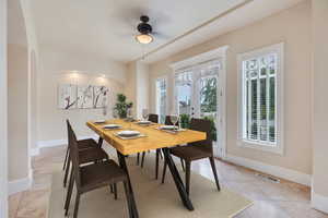 Dining room which opens to kitchen