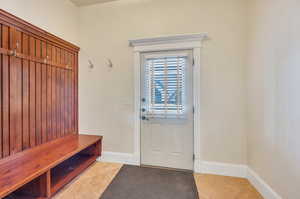 Mudroom by garages.