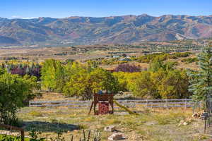 Mountain view with a rural view