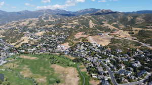 Bird's eye view featuring a mountain view