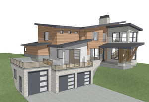 Custom 2 story home designed specifically for this lot.