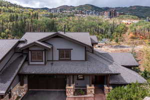 View of front of house with a mountain view