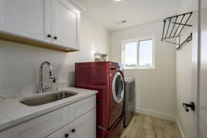 Laundry room with sink, 2nd floor- close to bedrooms.