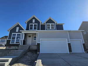 View of front of house featuring a garage