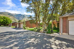 Exterior space with a mountain view