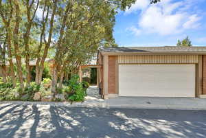 View of front of home featuring a garage