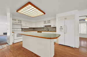 Kitchen features large island