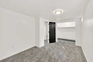 Basement bedroom, closet view