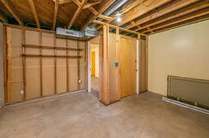 Unfinished room in basement - easily a 4th bedroom