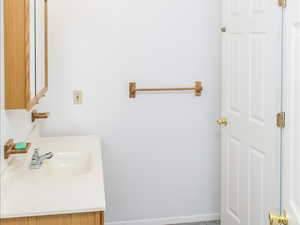 Jack and Jill bath features 2 separate vanity areas