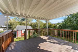 Covered deck from family room walkout