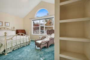 Bedroom 2 featuring  vaulted ceiling Southern light