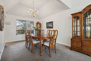 Formal Dining w/High Tray Ceiling-Daylight view to Back Yard