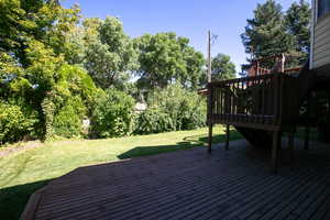 Fenced Back Yard W/Lower Level Deck