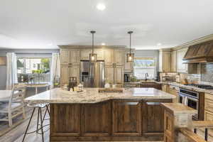 Extra large windows that add to natural light in kitchen