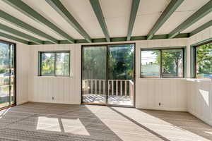 Enclosed patio with access to attached deck - natural gas connection on outer deck for gas BBQ