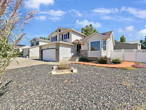 View of front of house featuring a garage