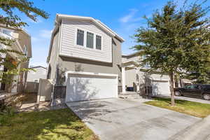 View of front property featuring a garage