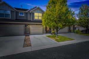 View of front of house featuring a garage