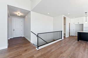 Interior space featuring light hardwood / wood-style flooring