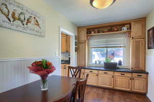 Dining room featuring dark hardwood / wood-style floors