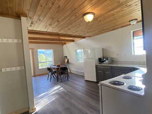 Kitchen view from front hallway