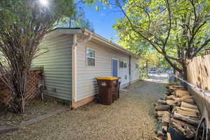 View of side of property and driveway