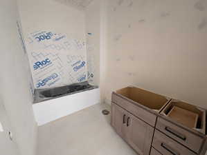 Upper Secondary bathroom- Photo of actual home progress