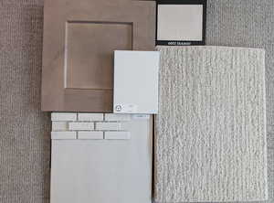 Samples of planned interior design elements.