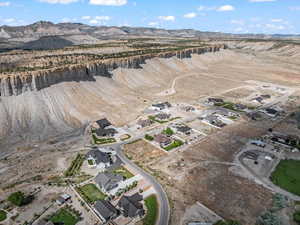 Bird's eye view featuring a mountain view