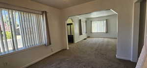 View of carpeted spare room