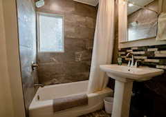 Bathroom with shower / tub combo