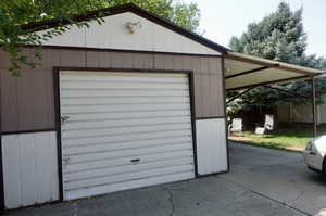 Garage with a carport