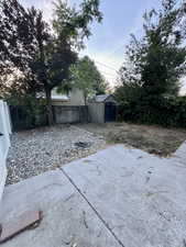 Private back yard area