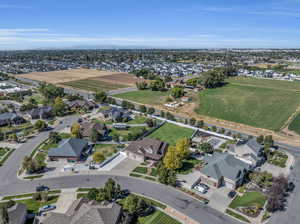 Birds eye view of property