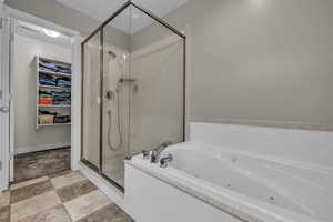 Bathroom with separate shower and tub