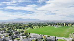 Bird's eye view featuring a mountain view