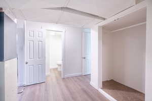 Interior space with light wood-type flooring