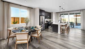 spacious kitchen and dining  (this image may differ from actual home/features)