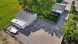 aerial of shop