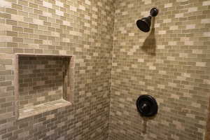 Room details featuring tiled shower