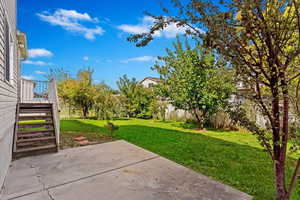 View of yard featuring a patio