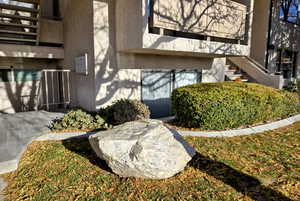 View of property exterior with a balcony