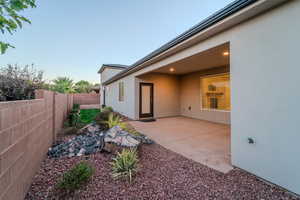 View of yard featuring a patio