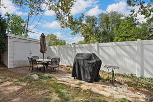 View of yard featuring a patio area