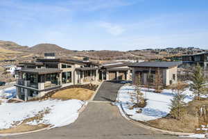 View of front of house featuring a mountain view