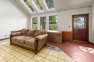 Family Room Vaulted ceiling, 3 Skylights