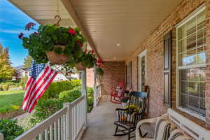 View of patio featuring a porch